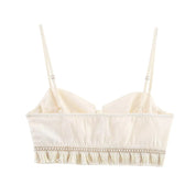 Shanti- White Top and Skirt Set with Fringes