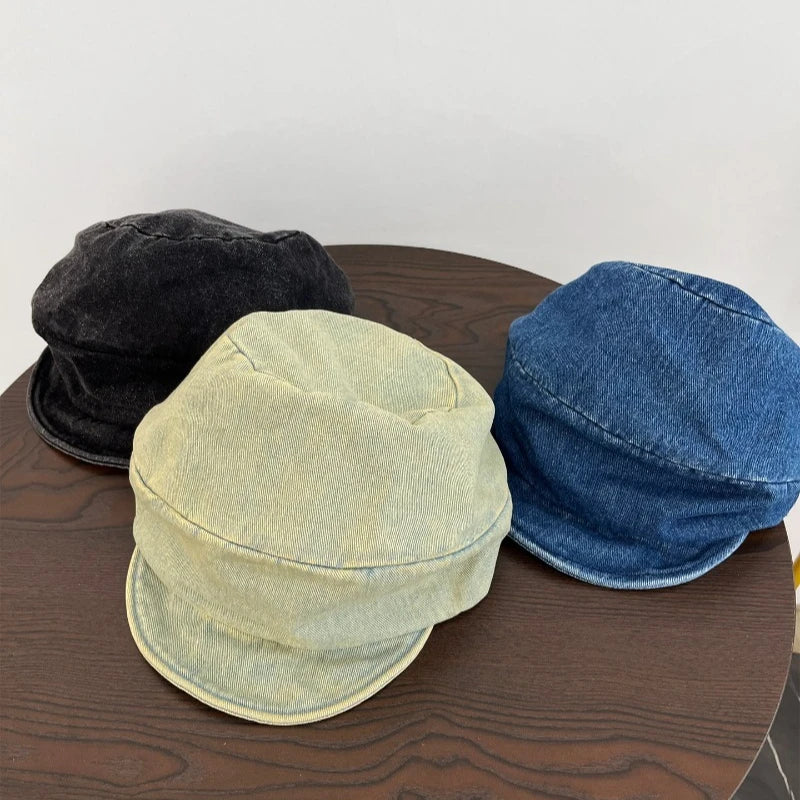 Denim Octagonal Painter Cap