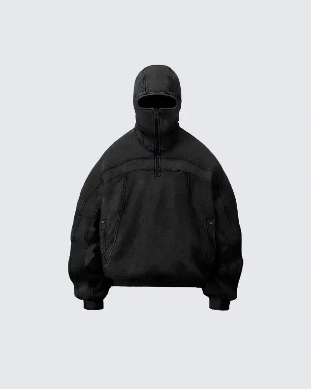Rock Eye-Cutout Zip Hoodie