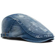 The Rafi Hat – Ripped Denim Beret