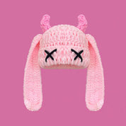 Devil Horn Long Ear Knit Hat