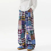 Men's Patchwork Wide Leg Jeans