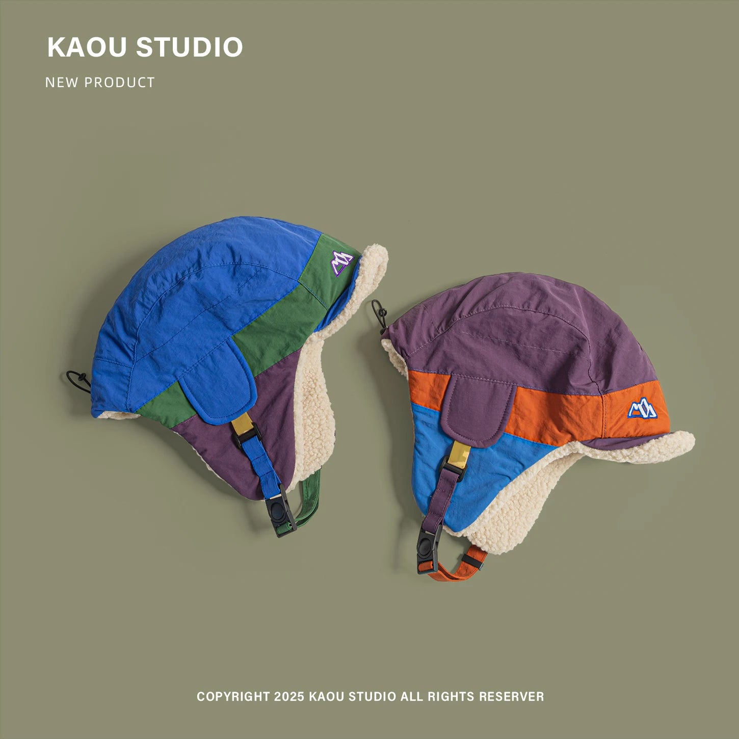 Retro Patchwork Bomber Hat