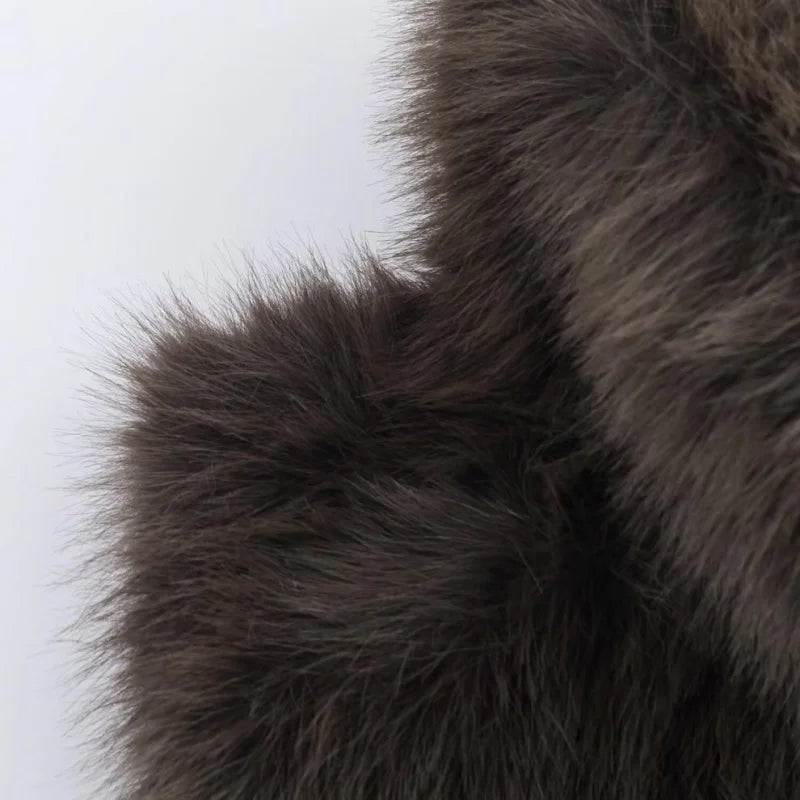 Women's Faux Fur Collar Vest