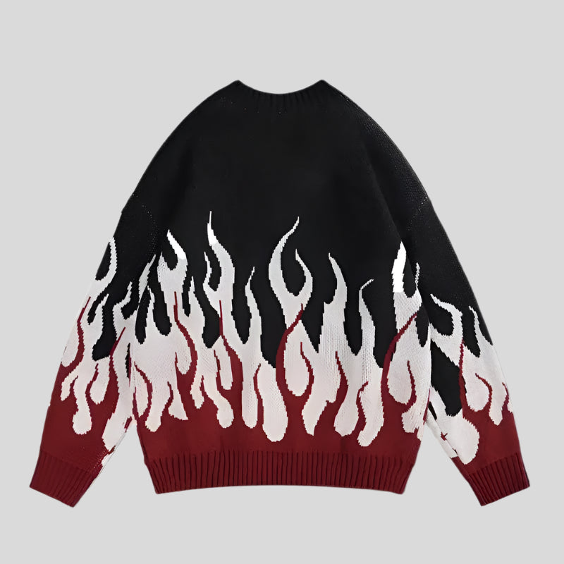 Flame Graphic Sweater