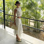 Shniqwa- White Skirt and Tank Set