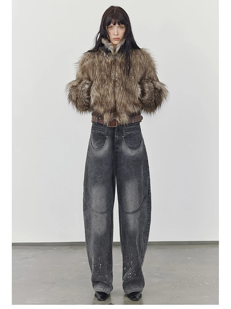 LOM Belted Fur Coat