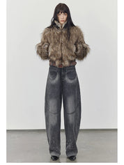 LOM Belted Fur Coat