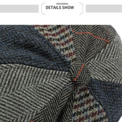 Patchwork Plaid Wool Beret Hat