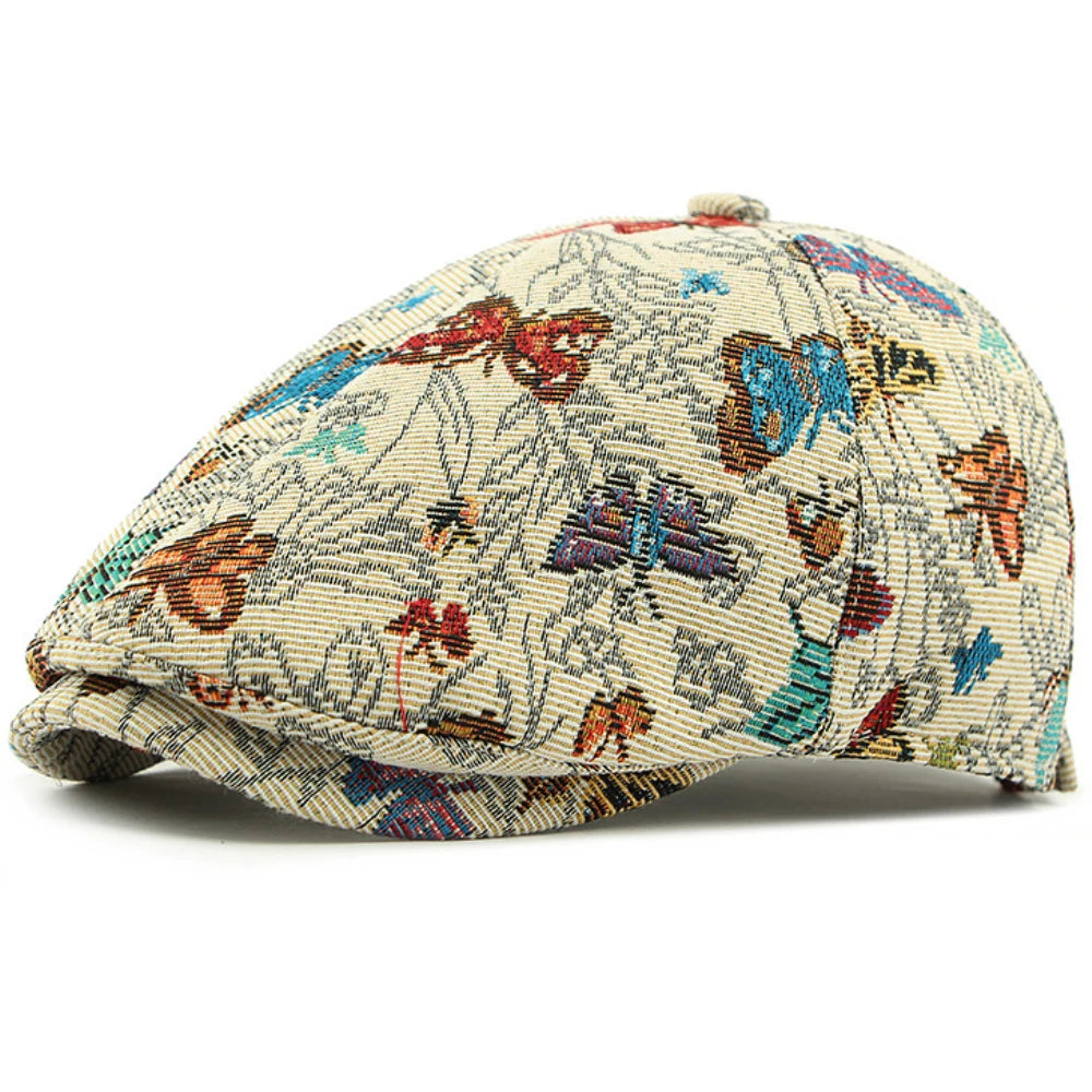 The Mavi Hat – Butterfly Embroidered Beret