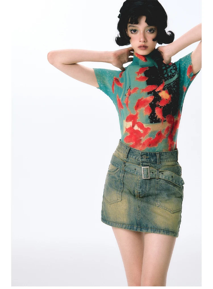 Fish Print Cotton Tee
