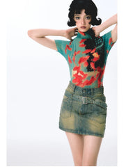 Fish Print Cotton Tee