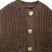 TIM Brown Button Vest