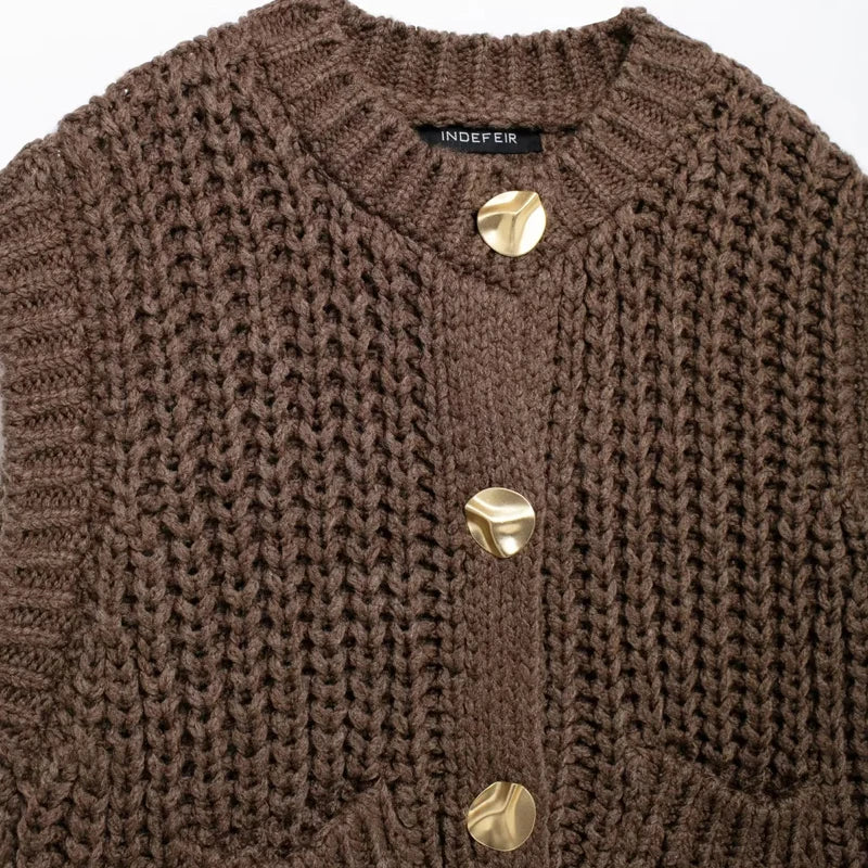 TIM Brown Button Vest
