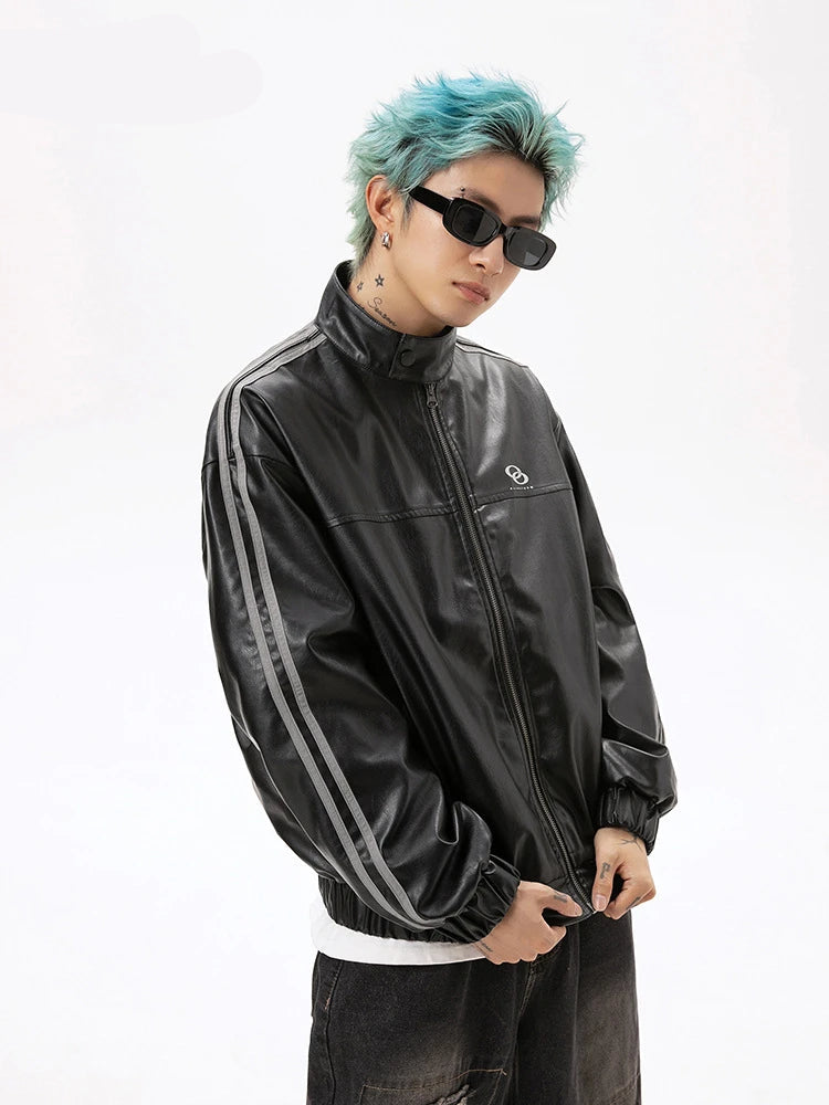 DID Classic Black Leather Jacket