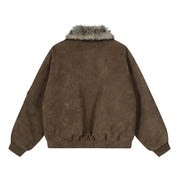 Fleece-Lined Cotton Winter Coat