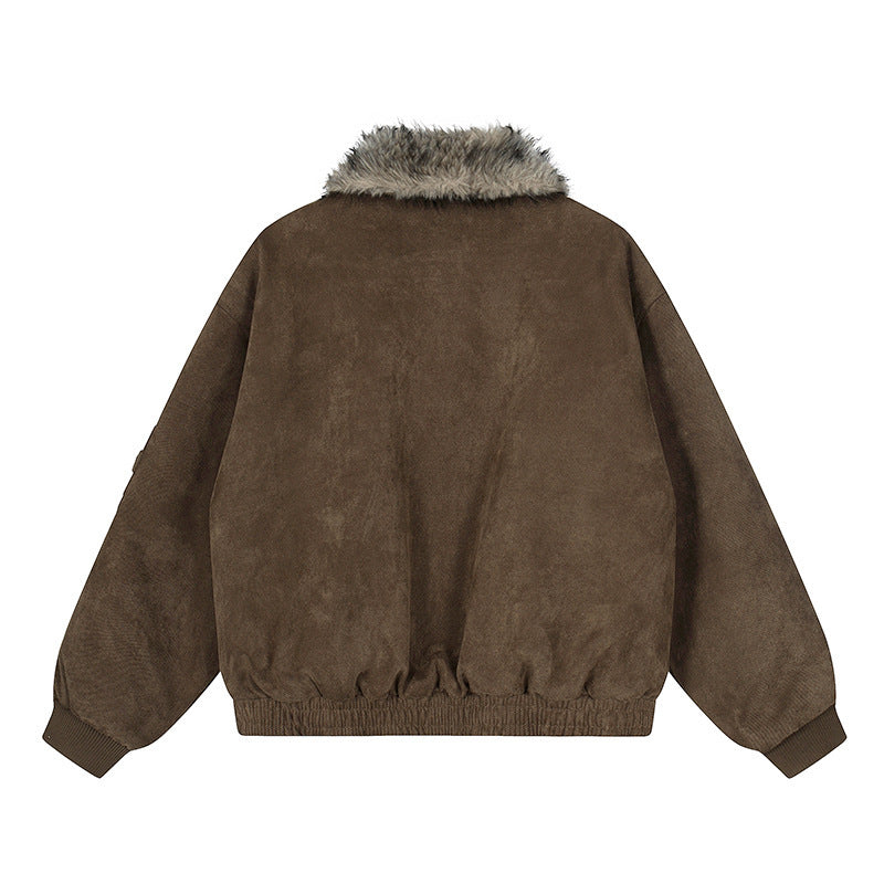 Fleece-Lined Cotton Winter Coat