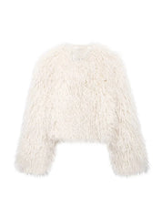 UO Short White Fur Coat