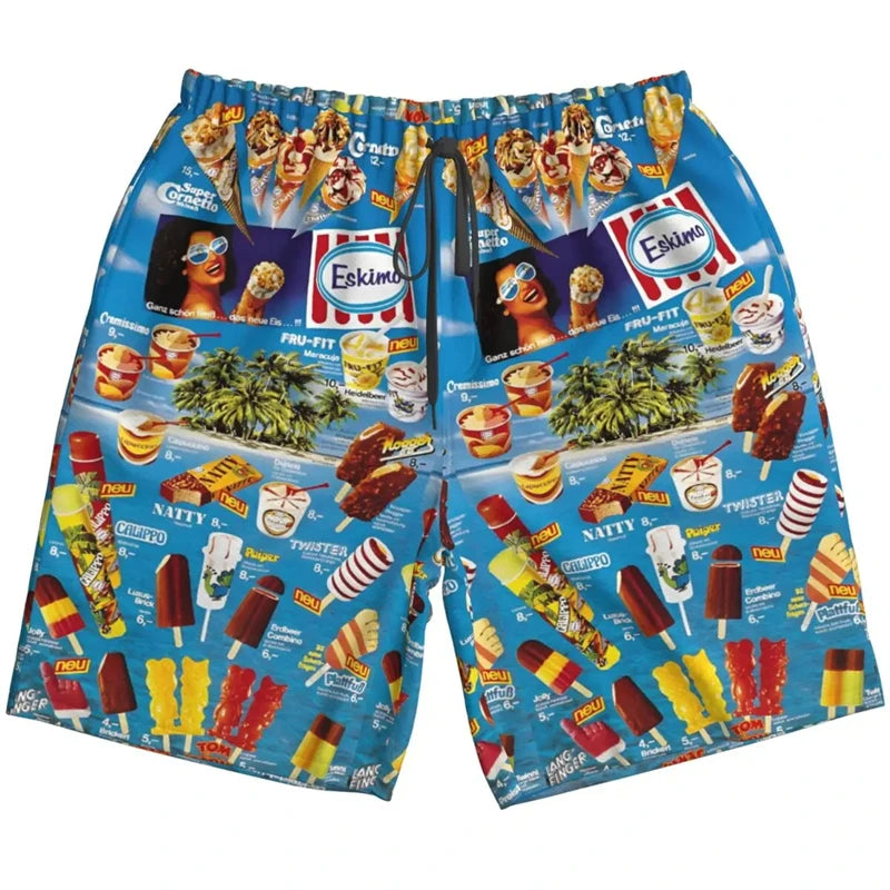 YUMY Ice-Cream Print Shorts