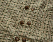 Men's Striped Jacquard Cuban Collar Shirt