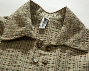 Men's Striped Jacquard Cuban Collar Shirt