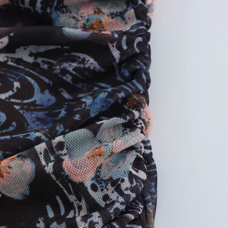 JIM One-Sleeve Tiered Dress