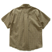 Men's Striped Jacquard Cuban Collar Shirt