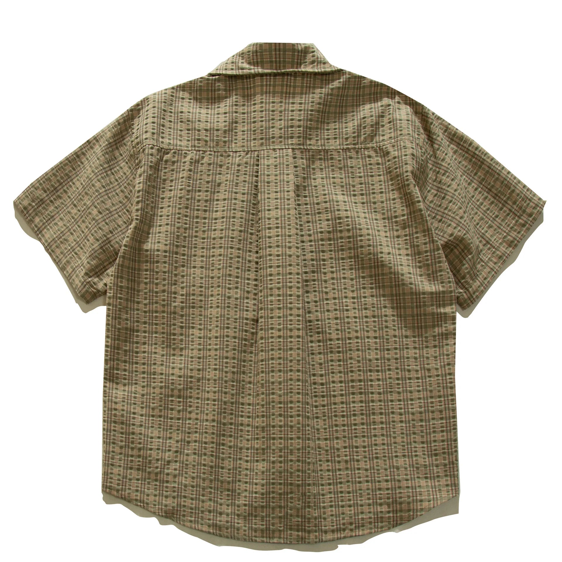 Men's Striped Jacquard Cuban Collar Shirt