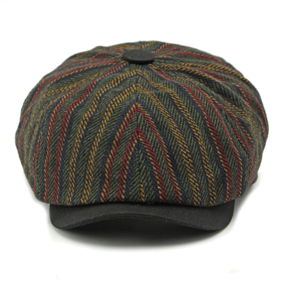 Striped Beret Hat