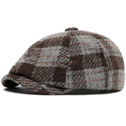 Vintage Plaid Beret Hat