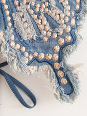 Butterfly Studded Denim Tank