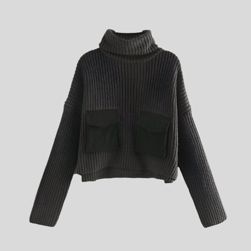 U Pocket Turtleneck Sweater