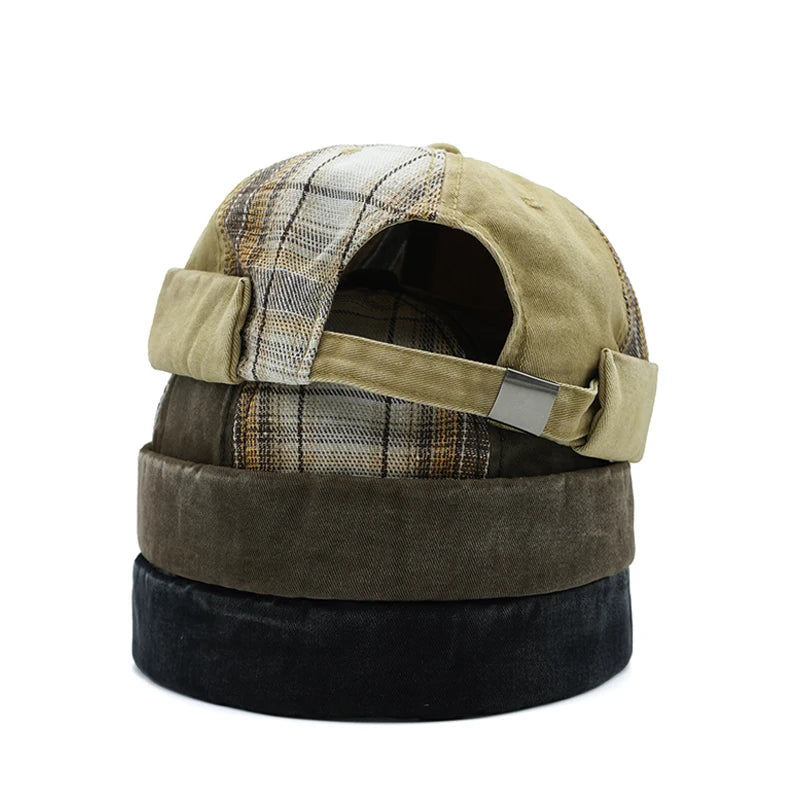Plaid Patchwork Docker Cap