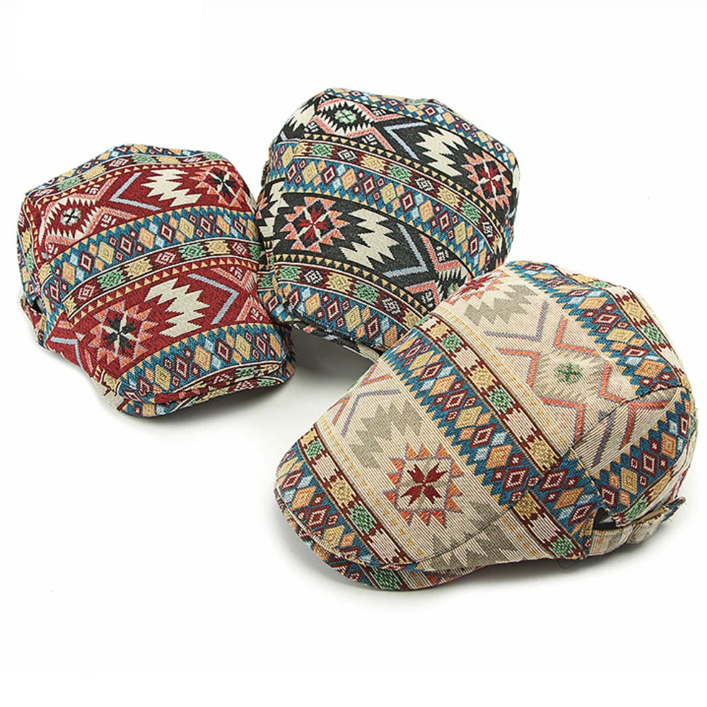 The Elan Hat – Jacquard Flat Beret