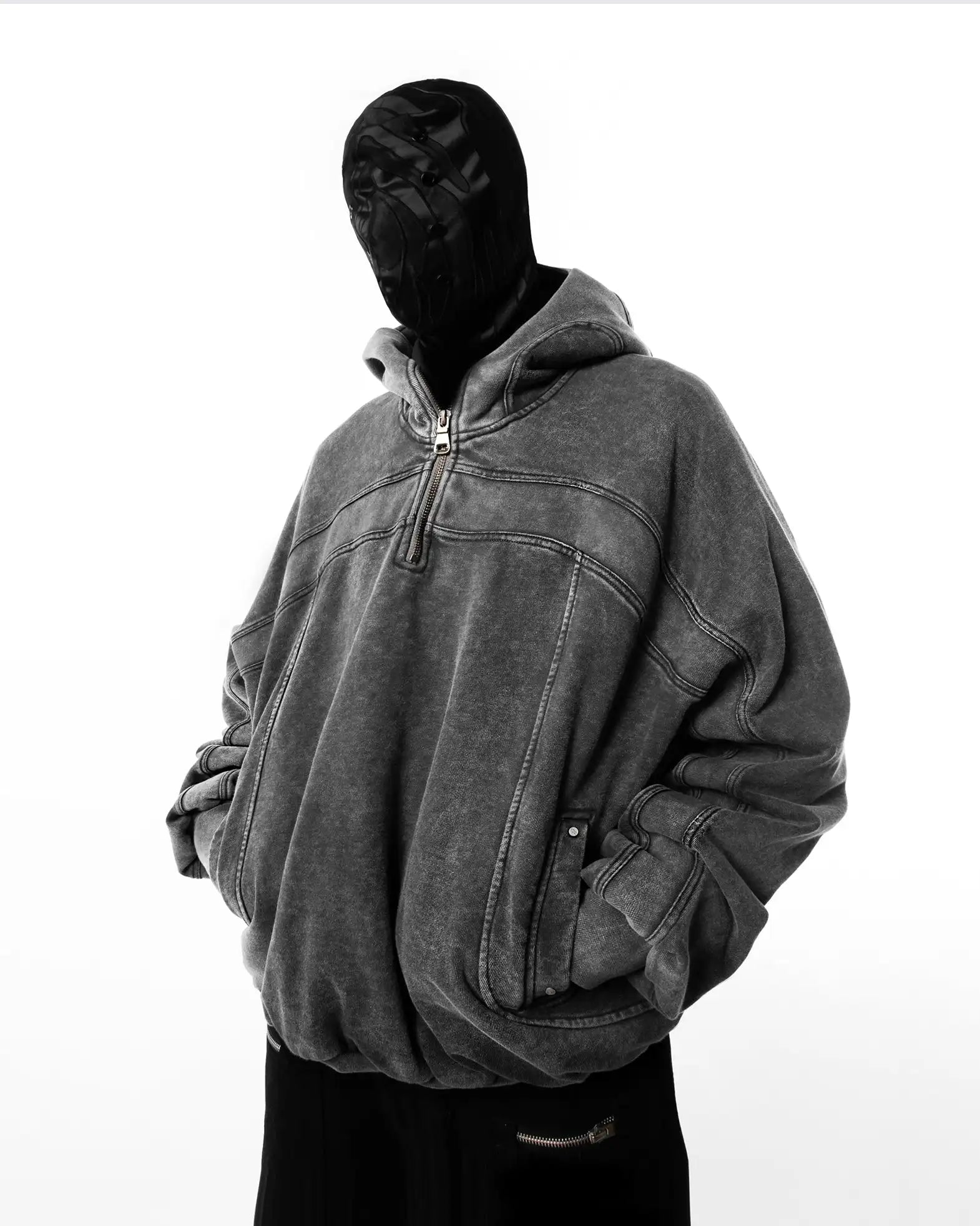 Rock Eye-Cutout Zip Hoodie