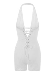 kim Fitted White Jumpsuit