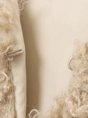 Faux Fur Vest with Lace-Up Detail