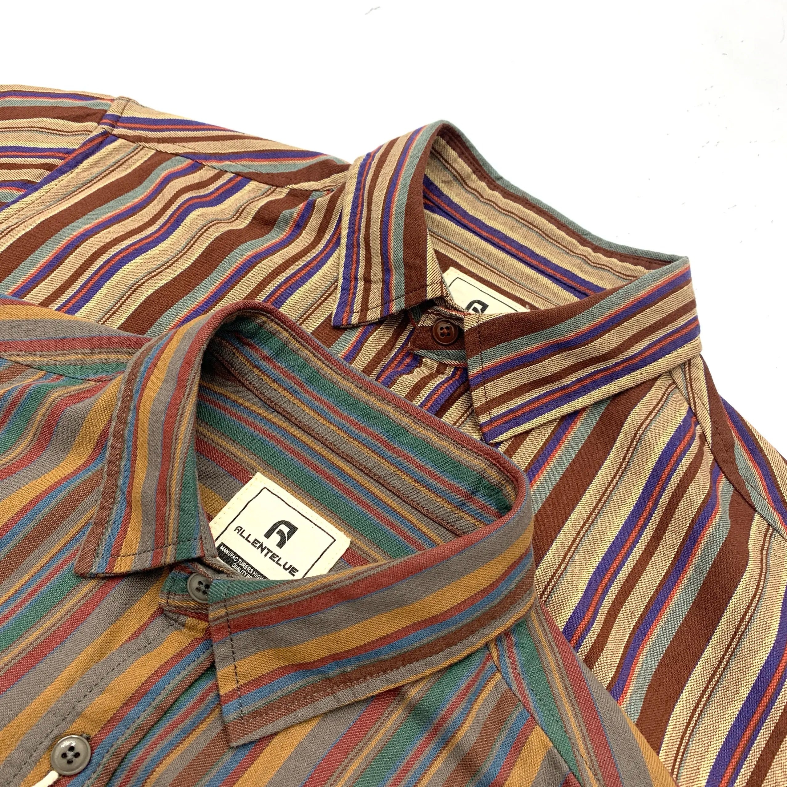 Striped Cotton Short Sleeve Shirt