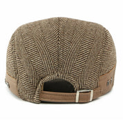 Striped Beret Hat with Ear Flaps