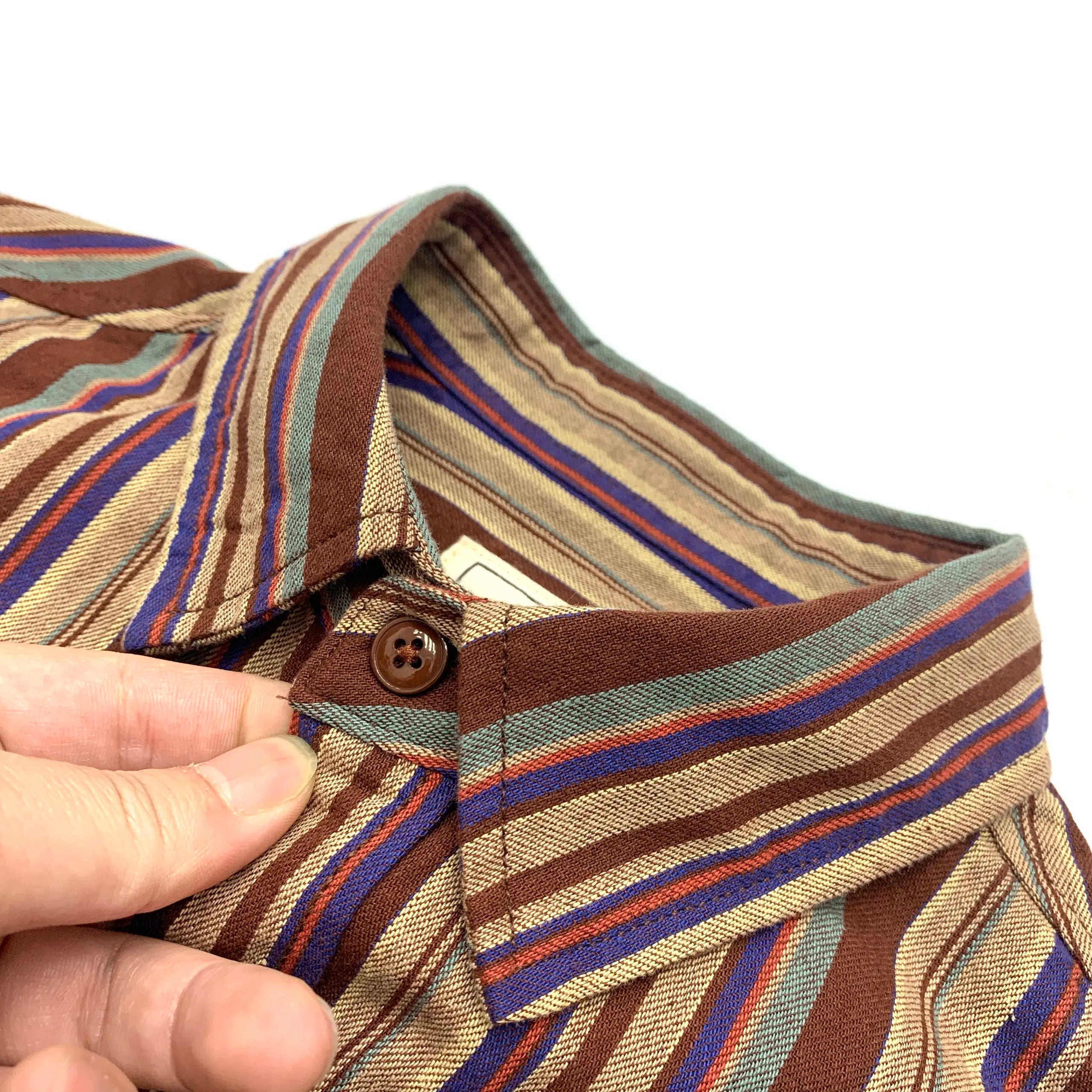 Striped Cotton Short Sleeve Shirt