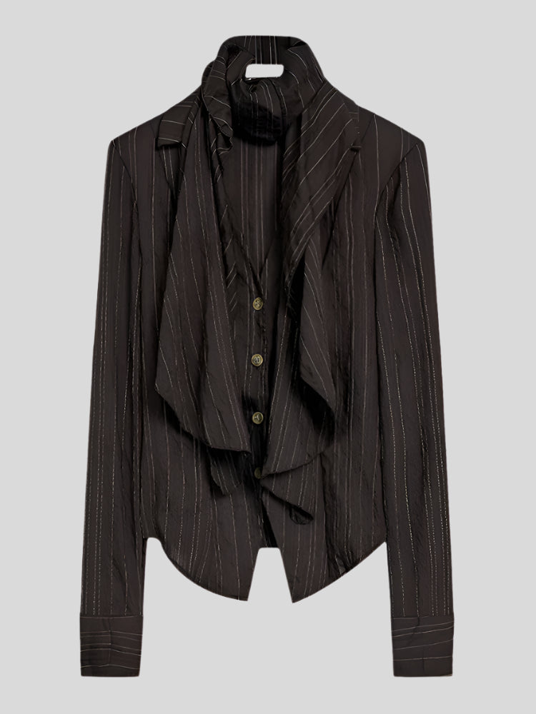 UP Striped Shirt with Scarf