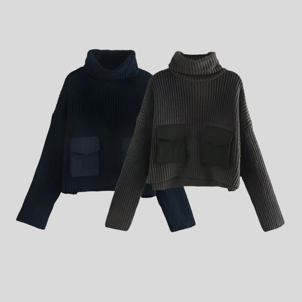 U Pocket Turtleneck Sweater