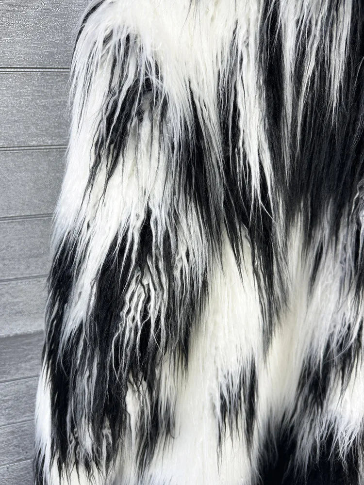 Colorful fur coat - star