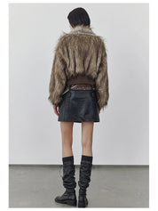 LOM Belted Fur Coat