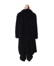 Long Faux Lamb Wool Trench Coat
