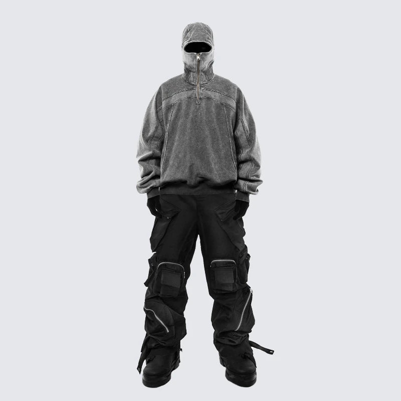 Rock Eye-Cutout Zip Hoodie
