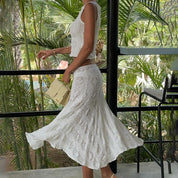 Shniqwa- White Skirt and Tank Set