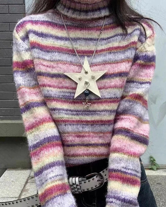 UU Striped Turtleneck