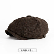 Vintage Octagonal Newsboy Cap
