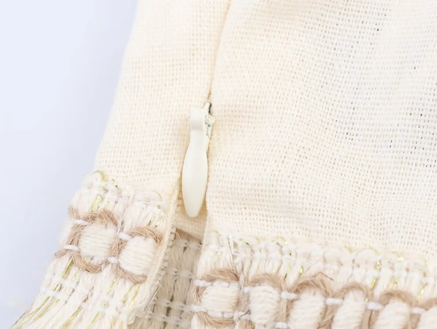 Shanti- White Top and Skirt Set with Fringes
